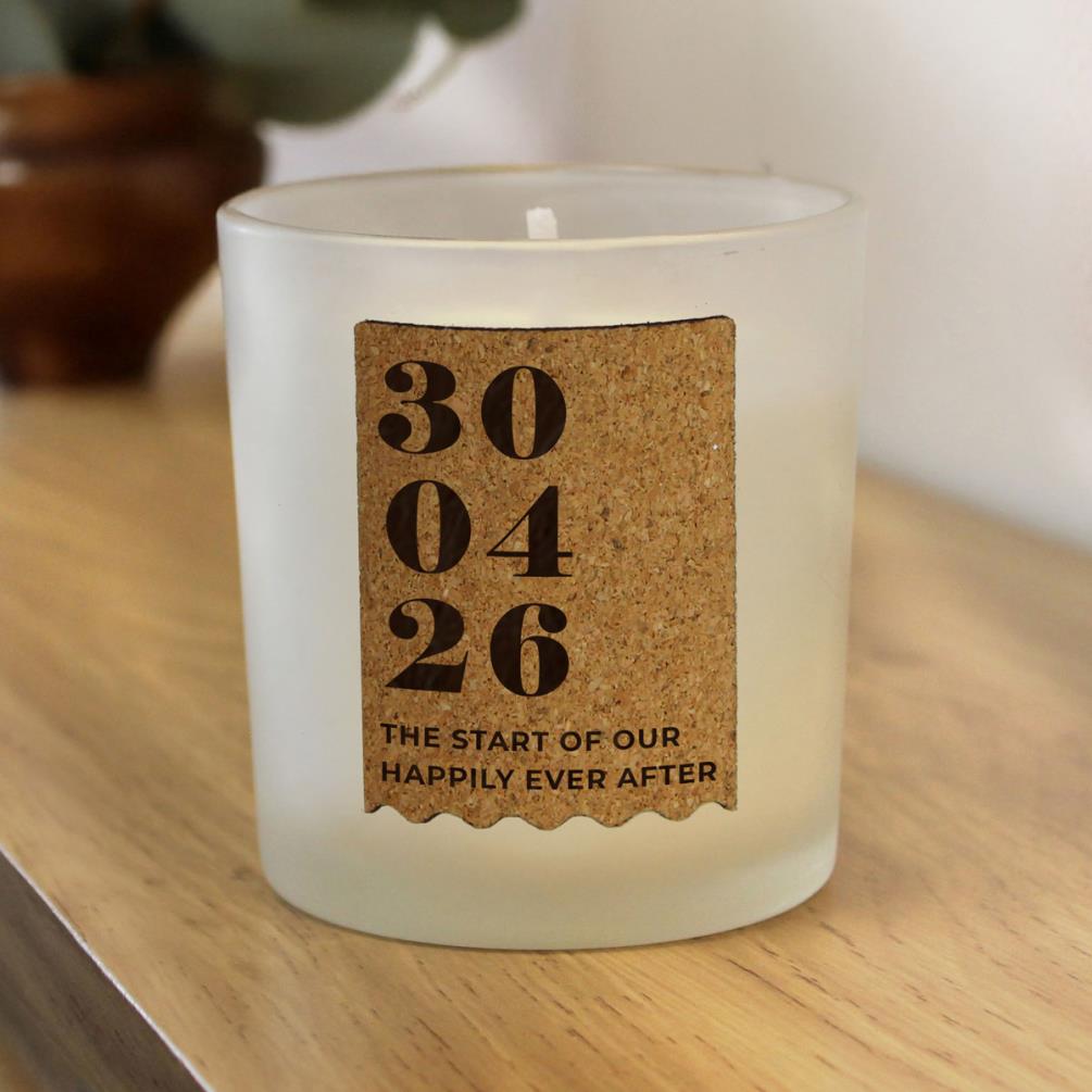 Personalised Anniversary Cork Label Jar Candle Extra Image 1